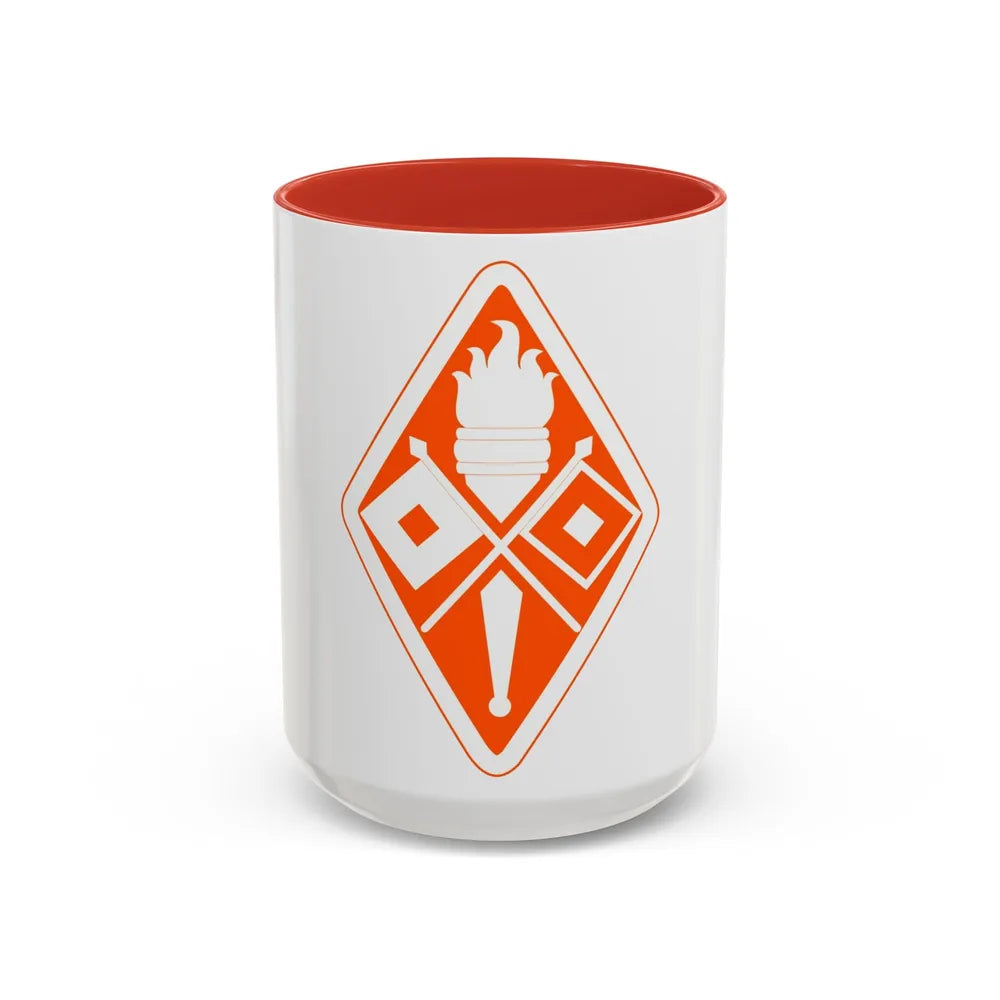 Signal Center and Fort Gordon and School (U.S. Army) Accent Coffee Mug 15oz Red - Go Mug Yourself