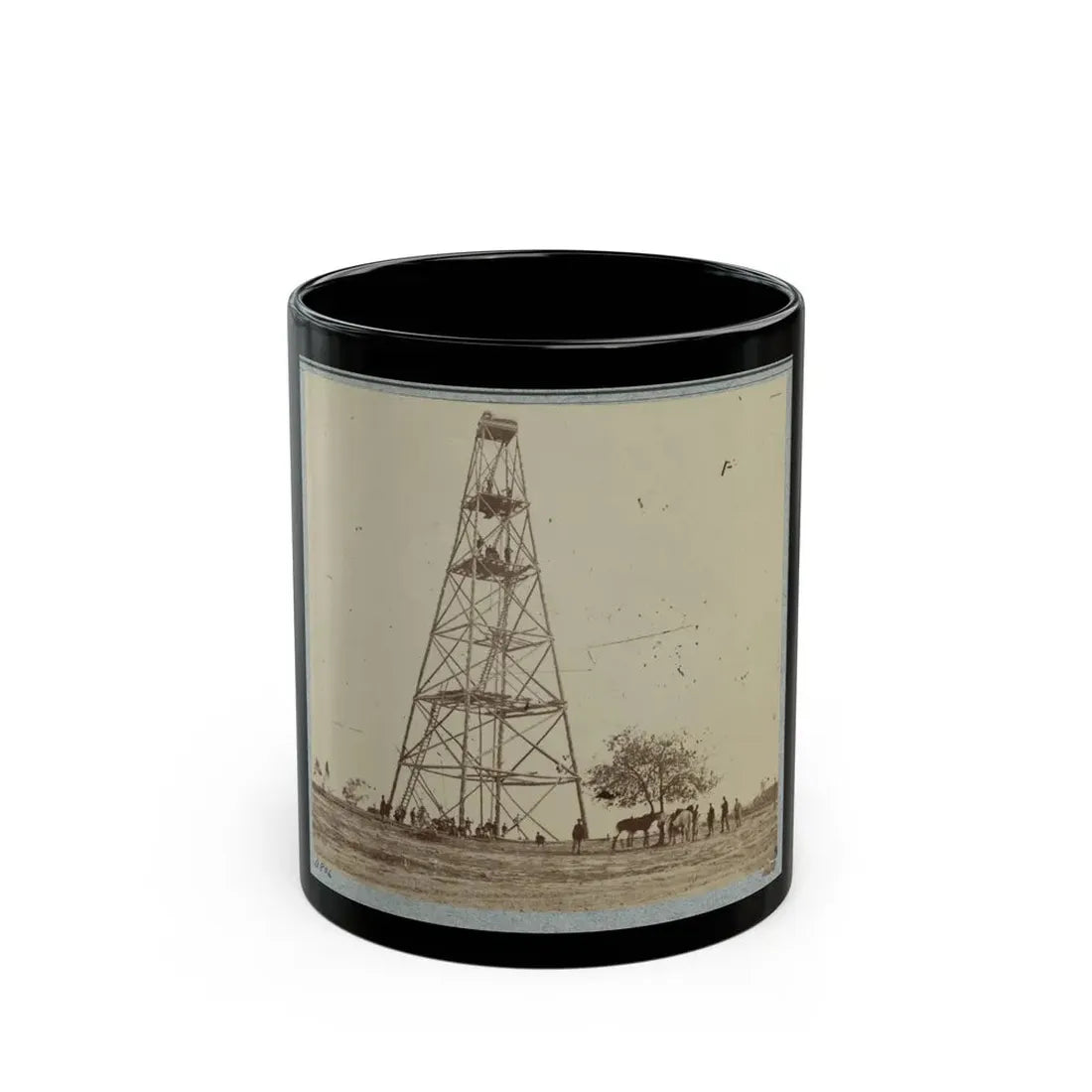 Signal Tower (U.S. Civil War) Black Coffee Mug 11oz - Go Mug Yourself