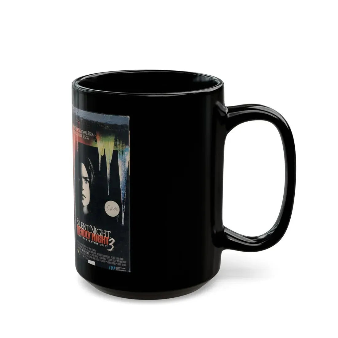 SILENT NIGHT DEADLY NIGHT 3 BETTER WATCH OUT (VHS COVER) - Black Coffee Mug - Go Mug Yourself