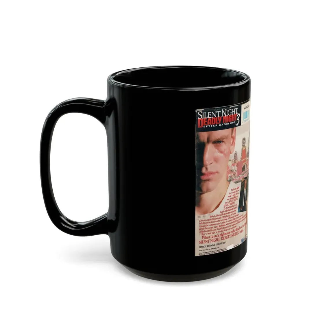SILENT NIGHT DEADLY NIGHT 3 BETTER WATCH OUT (VHS COVER) - Black Coffee Mug - Go Mug Yourself