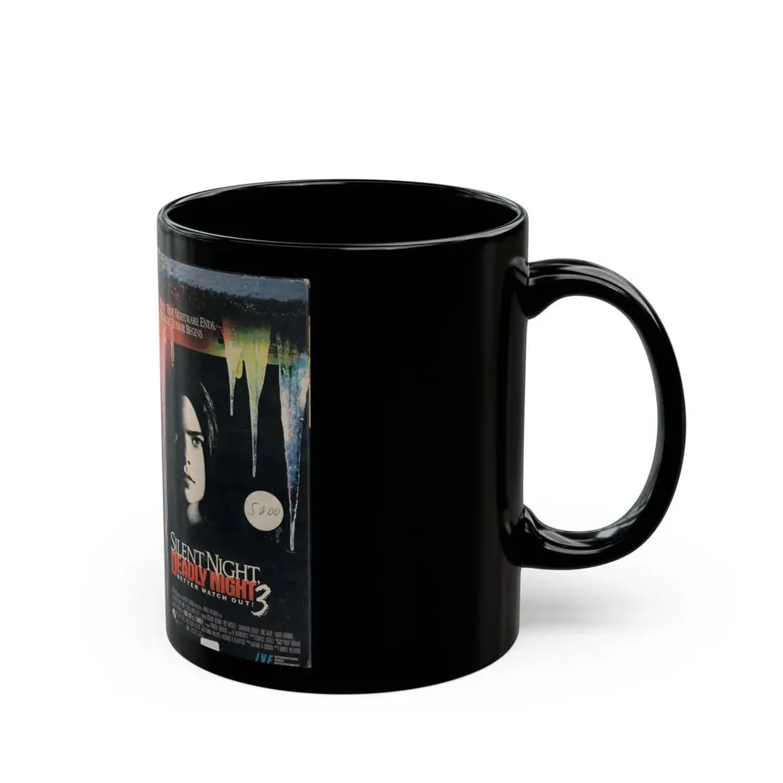 SILENT NIGHT DEADLY NIGHT 3 BETTER WATCH OUT (VHS COVER) - Black Coffee Mug - Go Mug Yourself