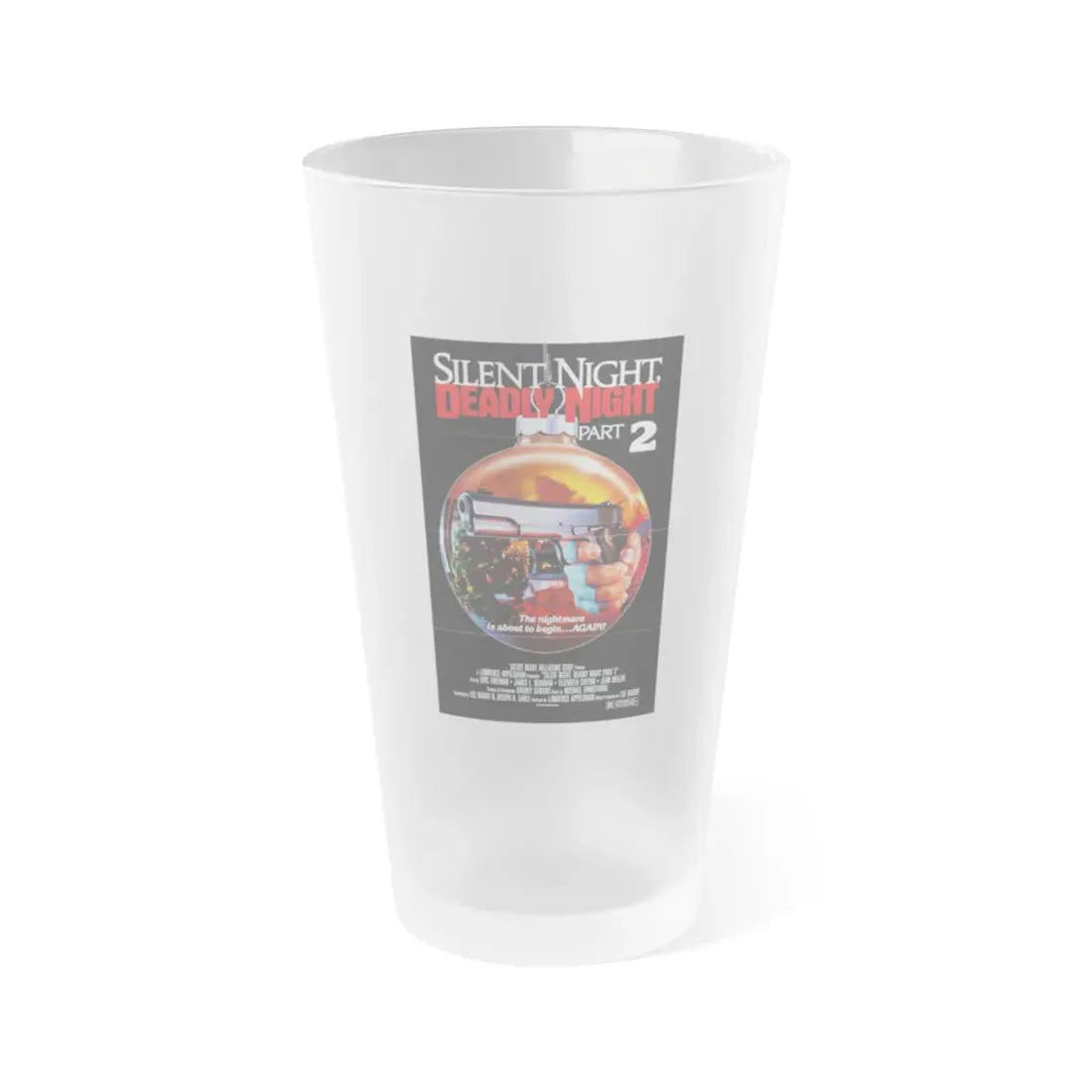 SILENT NIGHT, DEADLY NIGHT PART 2 1987 Movie Poster - Frosted Pint Glass 16oz Default Title - Go Mug Yourself