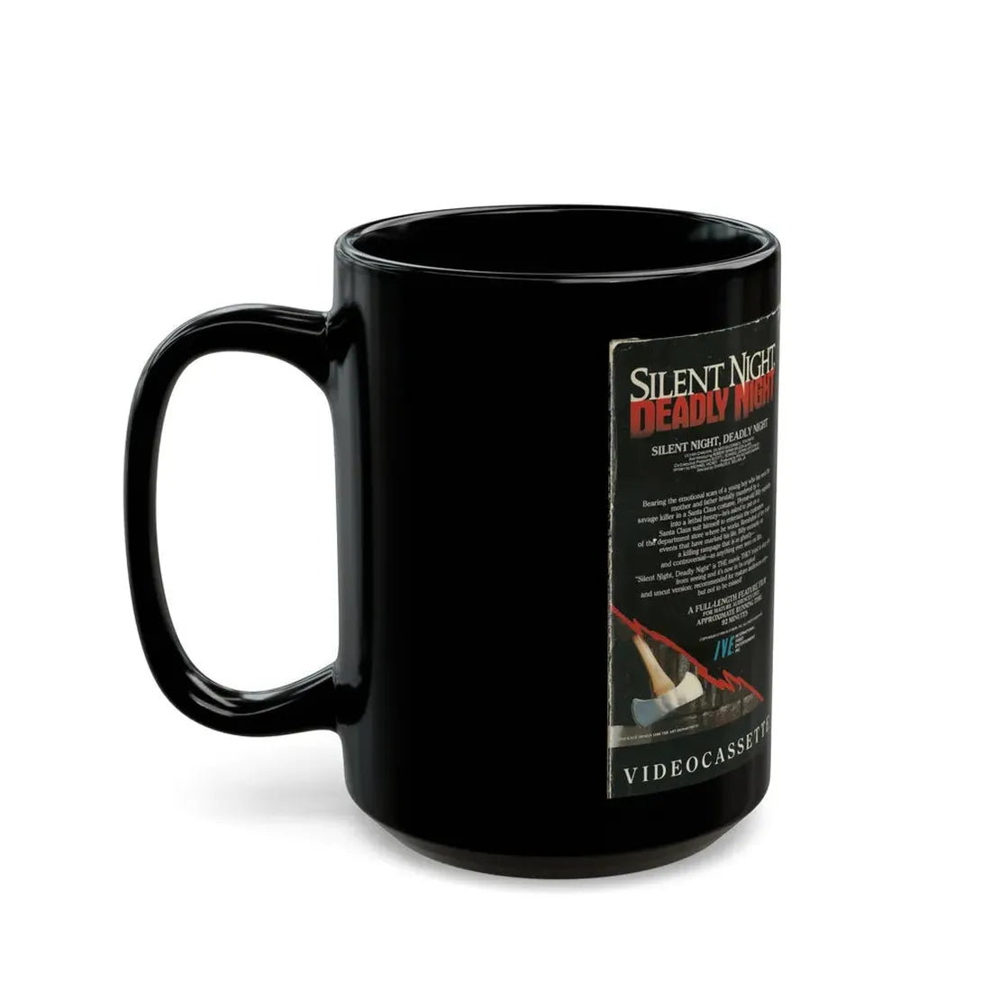 SILENT NIGHT DEADLY NIGHT (VHS COVER) - Black Coffee Mug - Go Mug Yourself