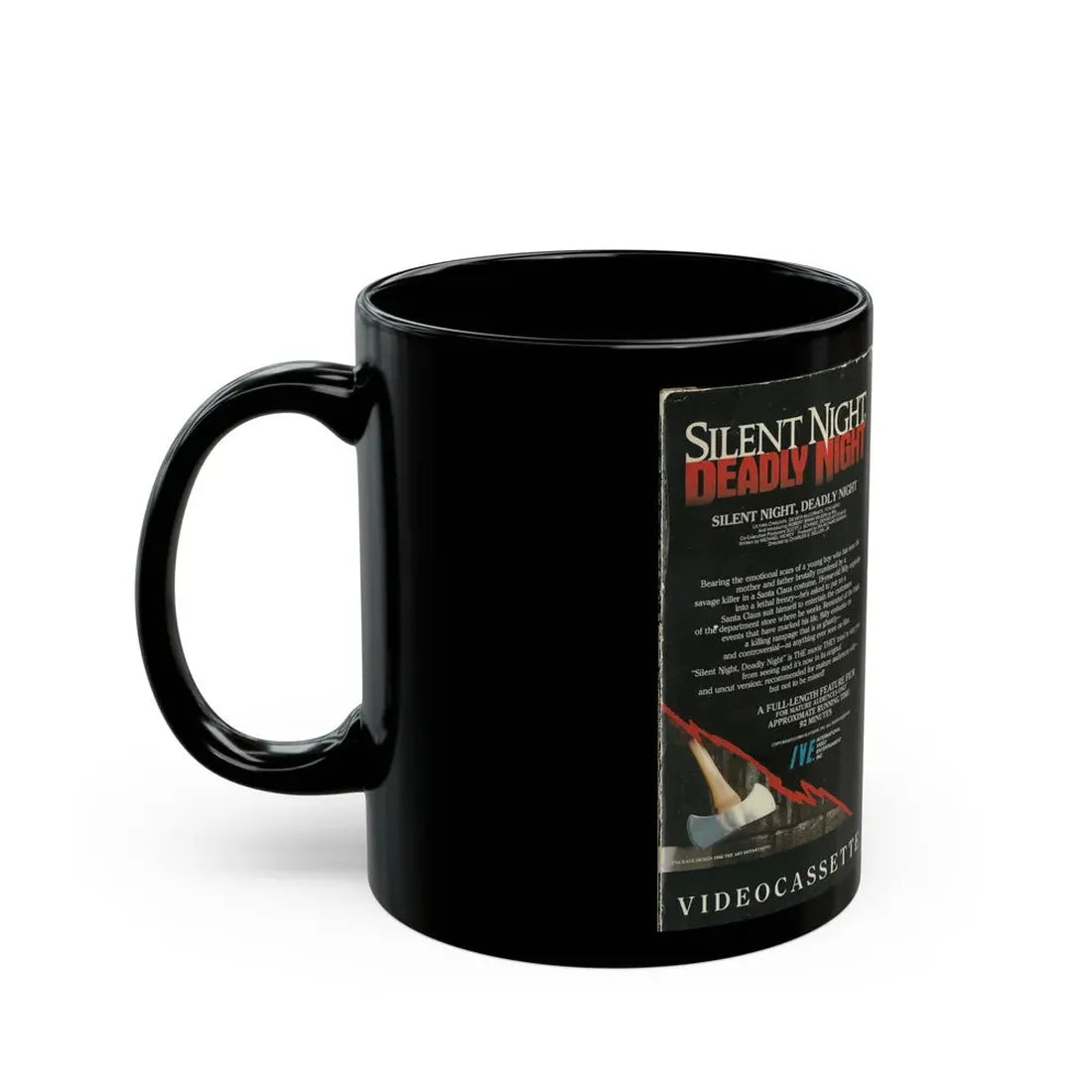 SILENT NIGHT DEADLY NIGHT (VHS COVER) - Black Coffee Mug - Go Mug Yourself