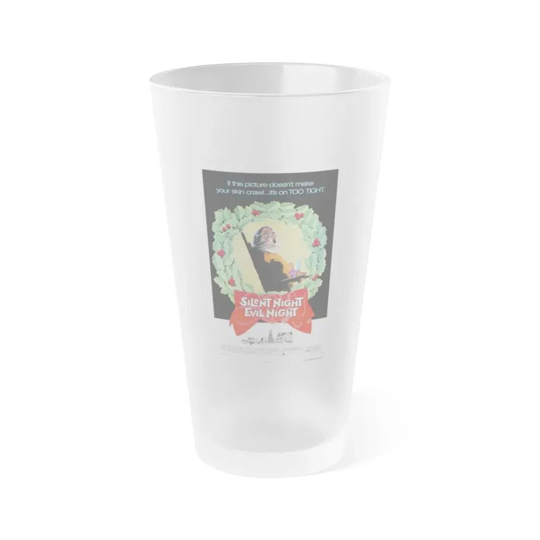 SILENT NIGHT, EVIL NIGHT (BLACK CHRISTMAS) 1974 Movie Poster - Frosted Pint Glass 16oz Default Title - Go Mug Yourself