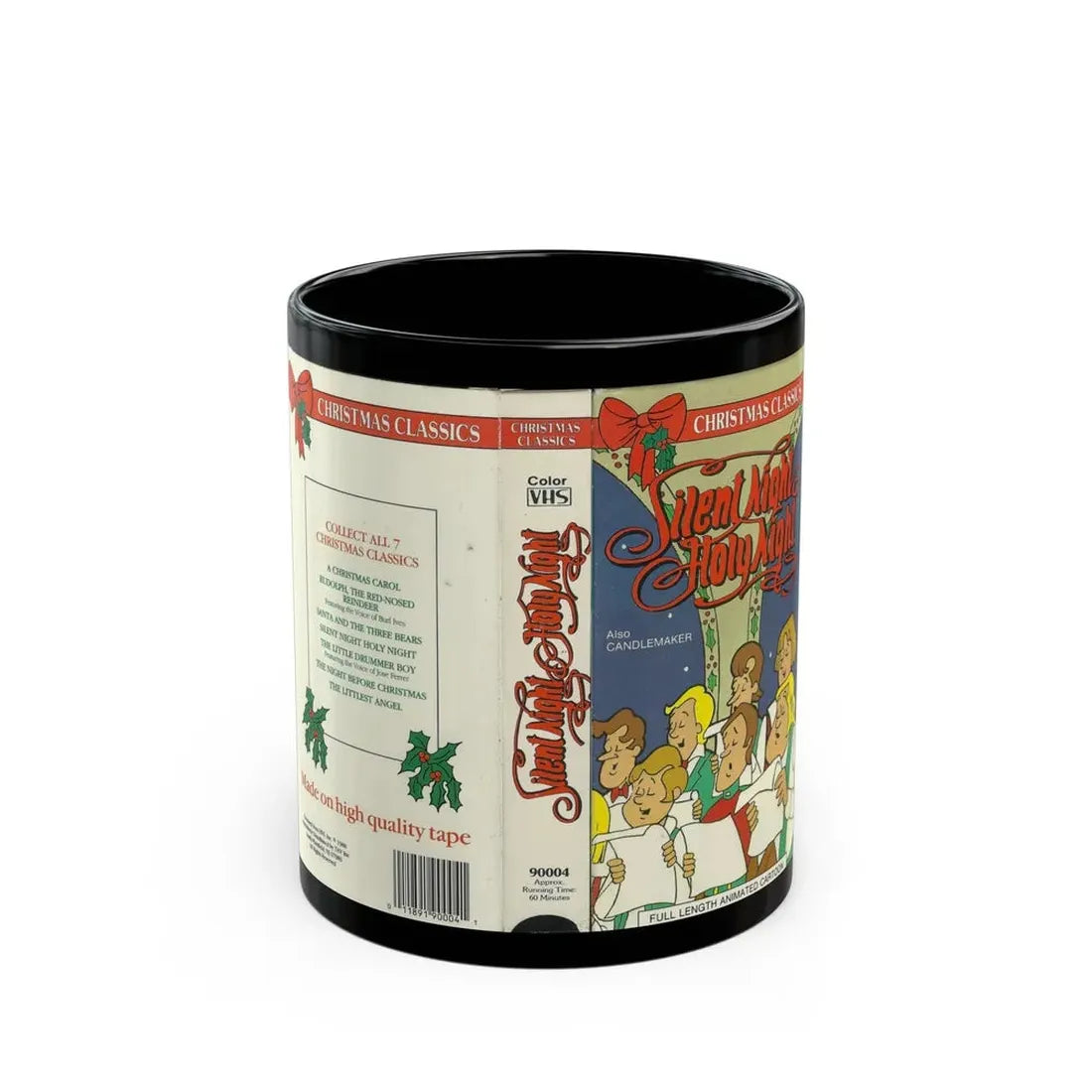 SILENT NIGHT HOLY NIGHT (VHS COVER) - Black Coffee Mug 11oz - Go Mug Yourself
