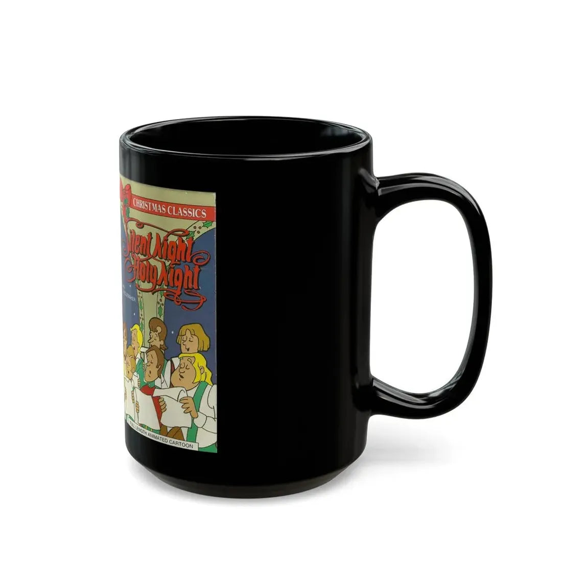 SILENT NIGHT HOLY NIGHT (VHS COVER) - Black Coffee Mug - Go Mug Yourself