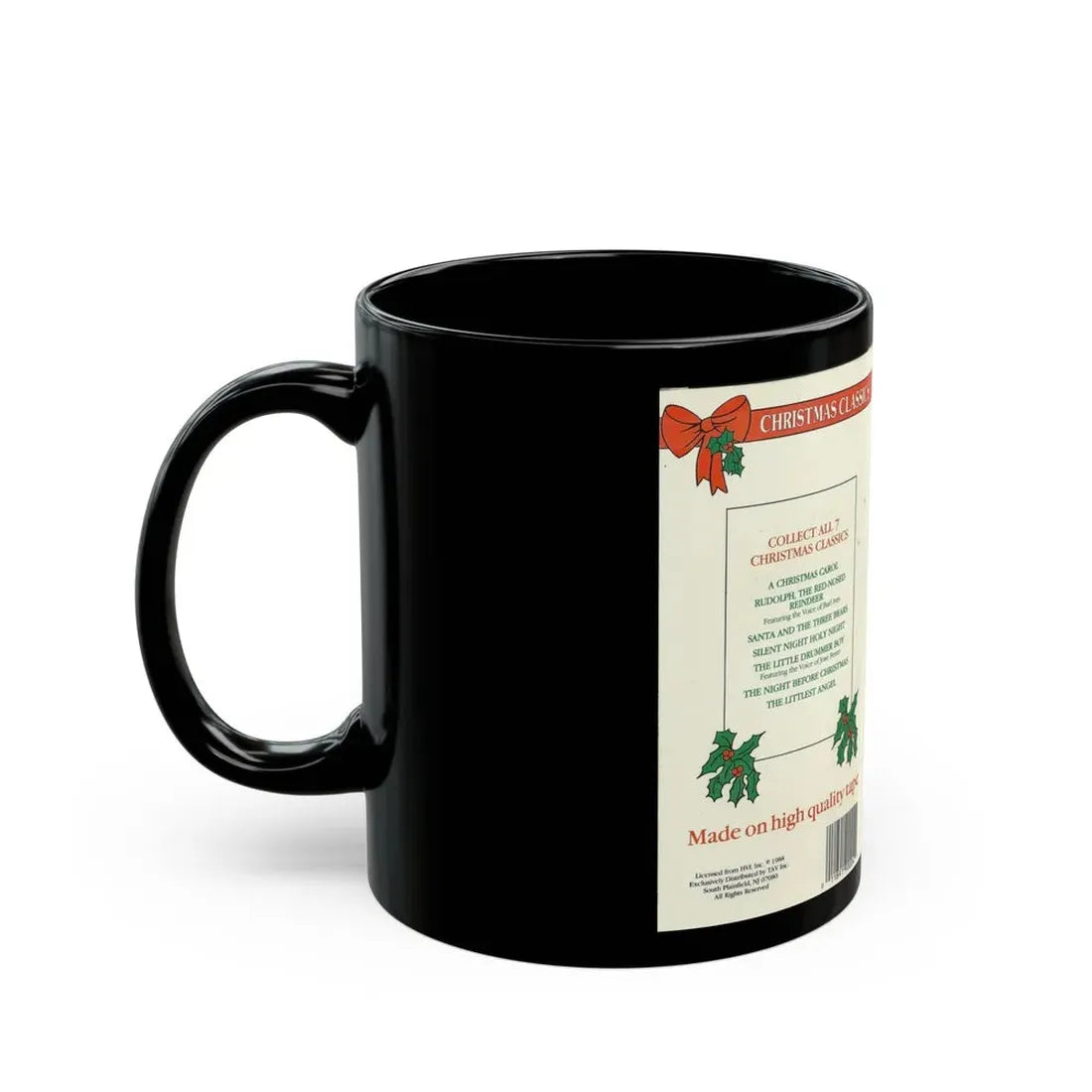 SILENT NIGHT HOLY NIGHT (VHS COVER) - Black Coffee Mug - Go Mug Yourself