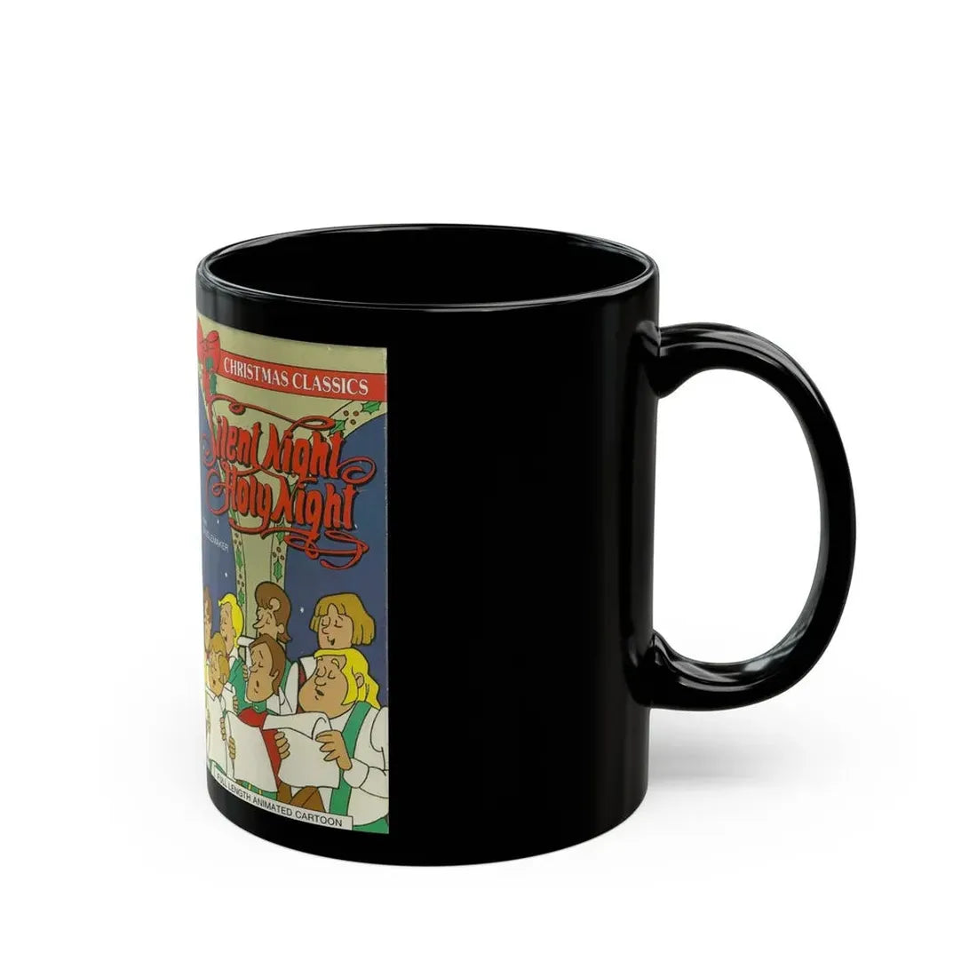 SILENT NIGHT HOLY NIGHT (VHS COVER) - Black Coffee Mug - Go Mug Yourself