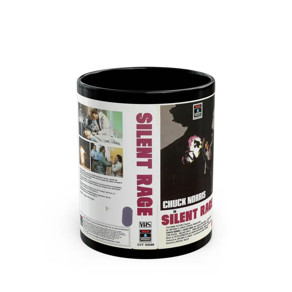 SILENT RAGE (VHS COVER) - Black Coffee Mug-11oz-Go Mug Yourself