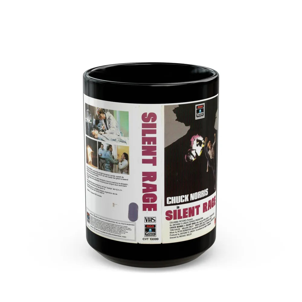 SILENT RAGE (VHS COVER) - Black Coffee Mug-15oz-Go Mug Yourself