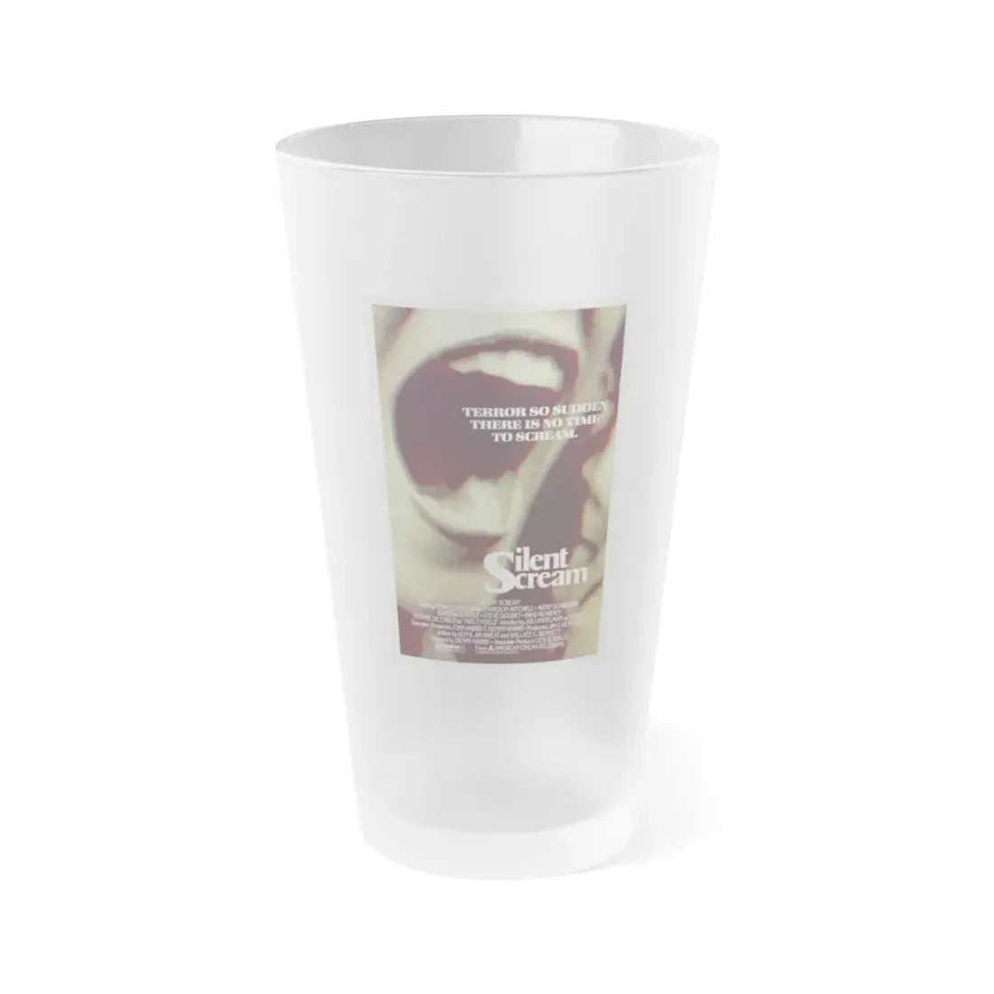 SILENT SCREAM 1980 Movie Poster - Frosted Pint Glass 16oz Default Title - Go Mug Yourself