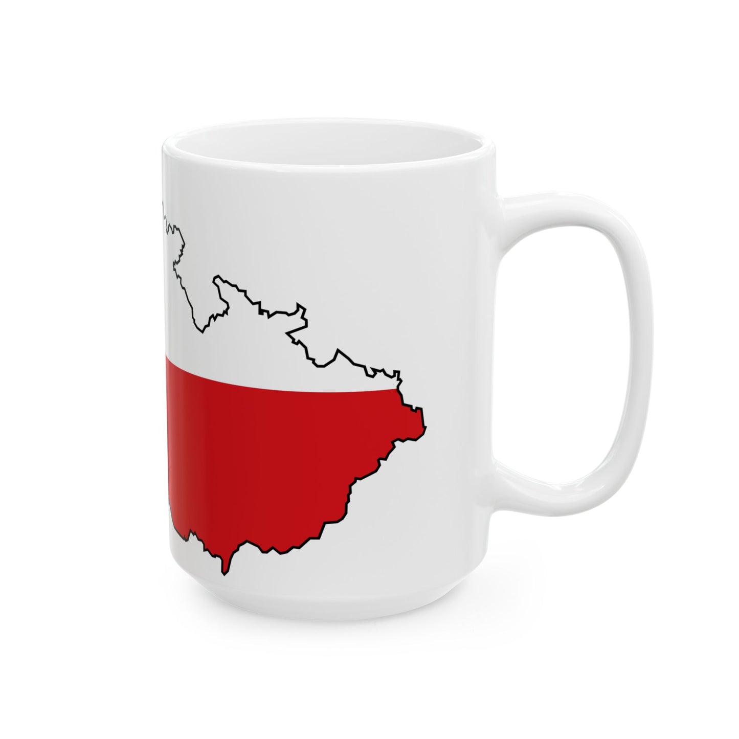 Silhouette of Czech (Czech Republic) White Coffee Mug-Go Mug Yourself