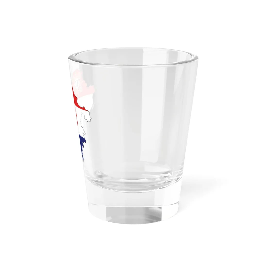 Silhouette of the Independent State of Croatia (Croatia) Shot Glass 1.5oz - Go Mug Yourself