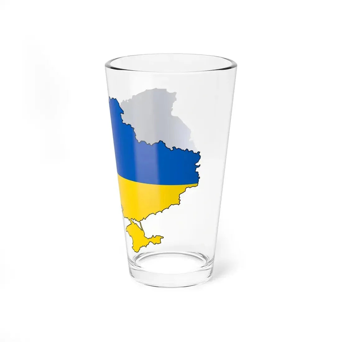 Silhouette of Ukraine (Ukraine) Pint Glass 16oz - Go Mug Yourself
