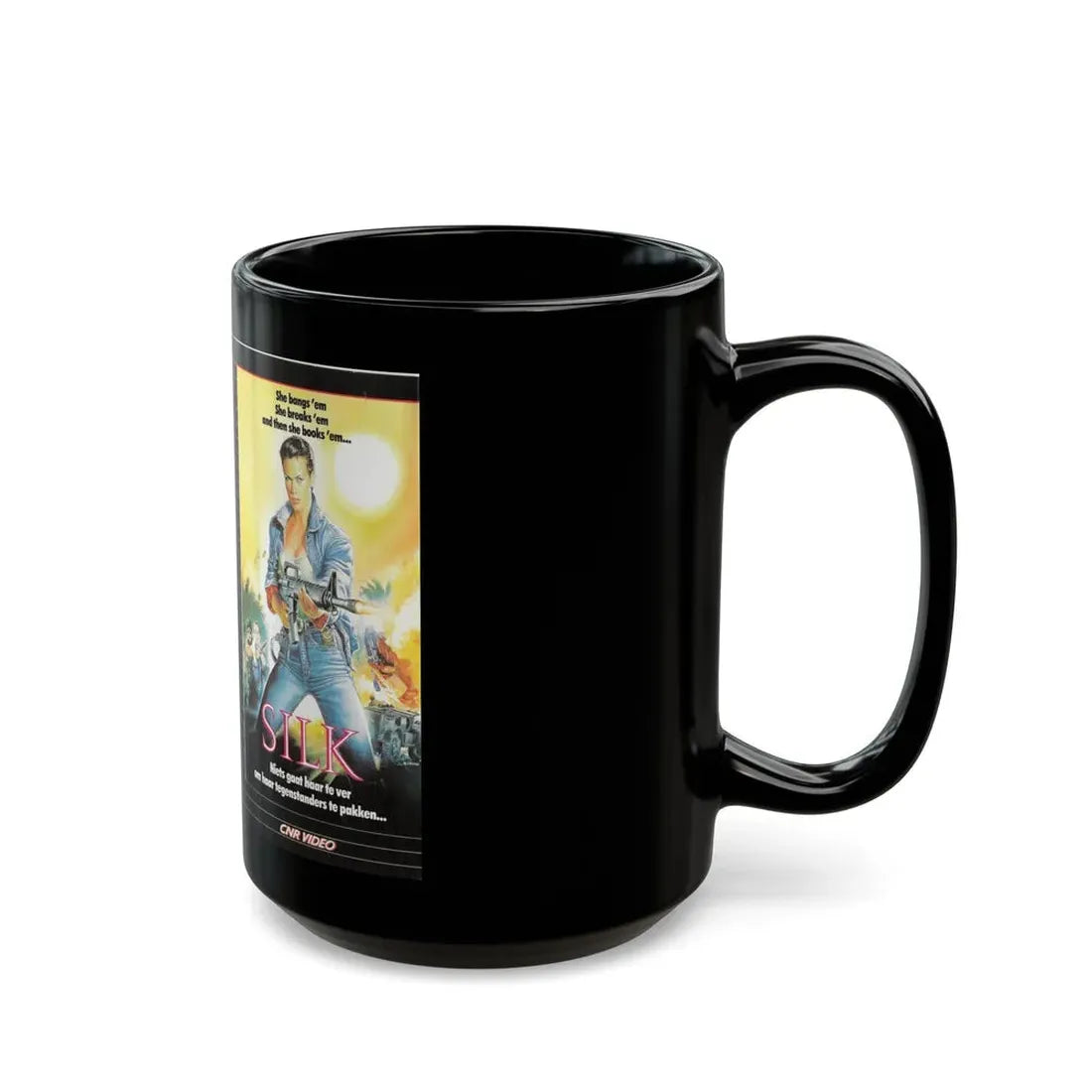 SILK CNR VIDEO (VHS COVER) - Black Coffee Mug - Go Mug Yourself