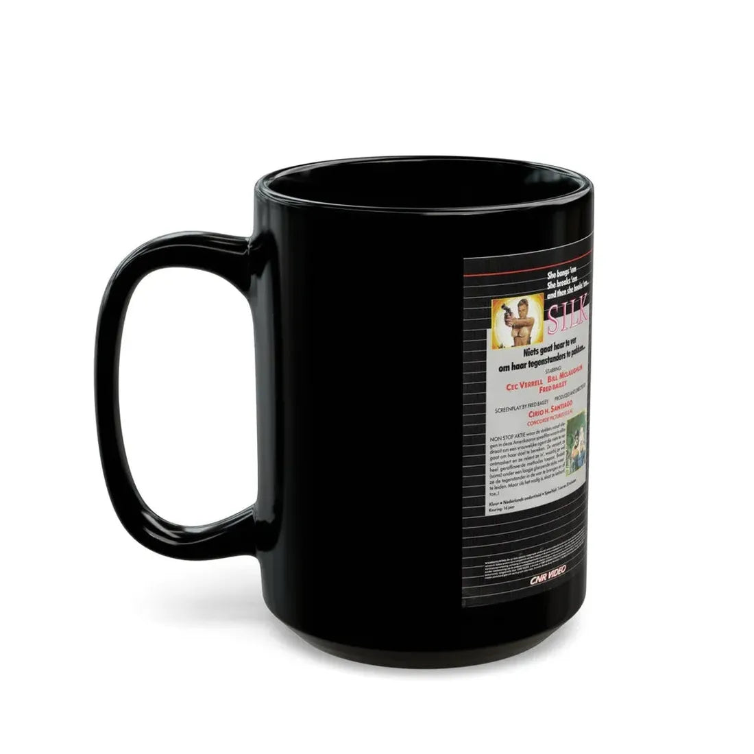 SILK CNR VIDEO (VHS COVER) - Black Coffee Mug - Go Mug Yourself
