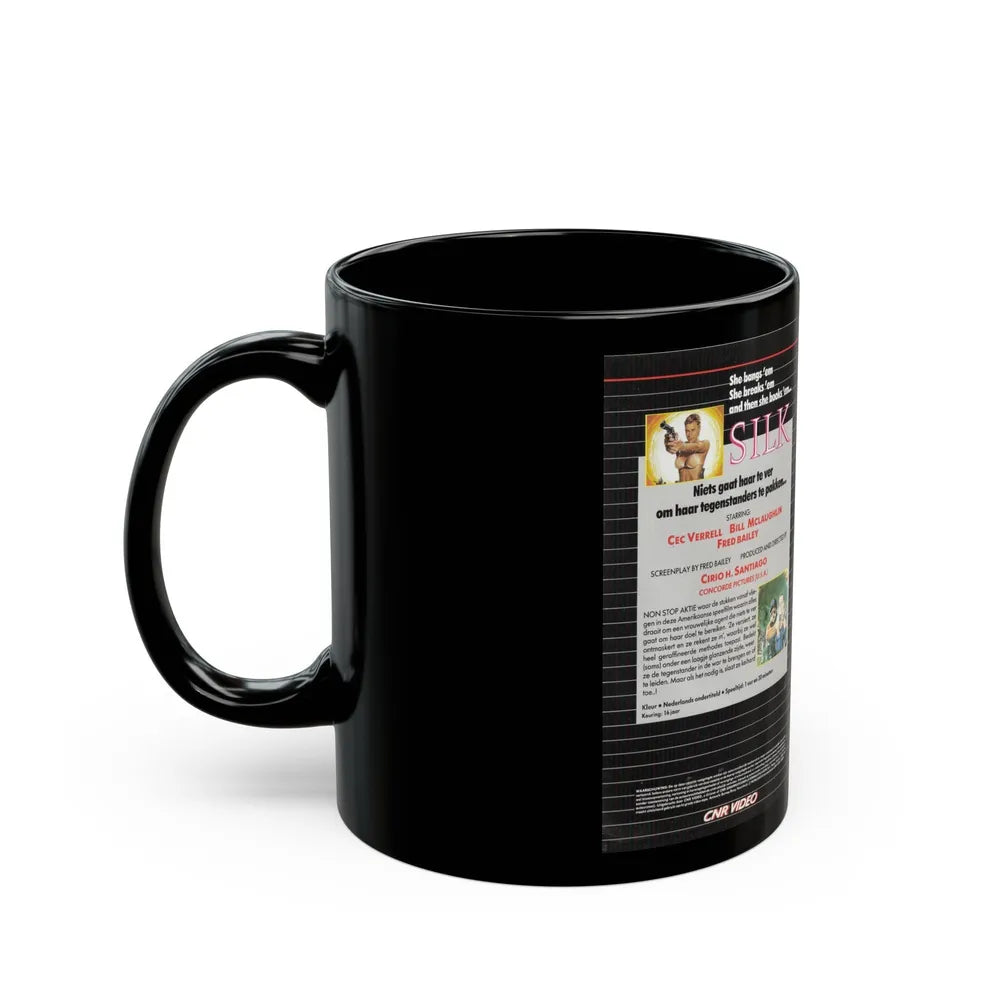 SILK CNR VIDEO (VHS COVER) - Black Coffee Mug-Go Mug Yourself