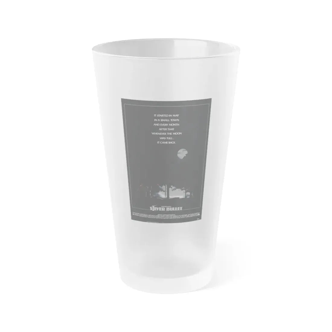 SILVER BULLET 1985 Movie Poster - Frosted Pint Glass 16oz Default Title - Go Mug Yourself