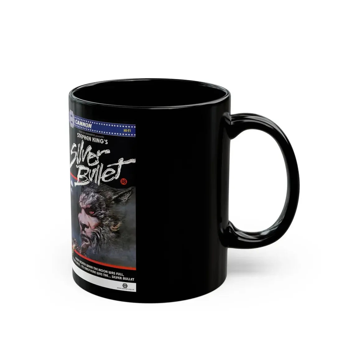 SILVER BULLET CANNON (VHS COVER) - Black Coffee Mug - Go Mug Yourself