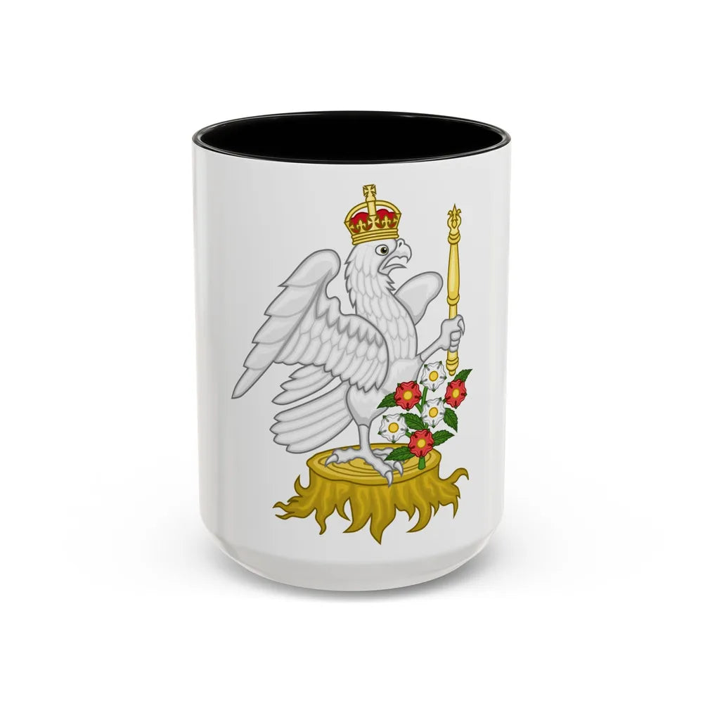 Silver Falcon Badge - Accent Coffee Mug-15oz-Black-Go Mug Yourself
