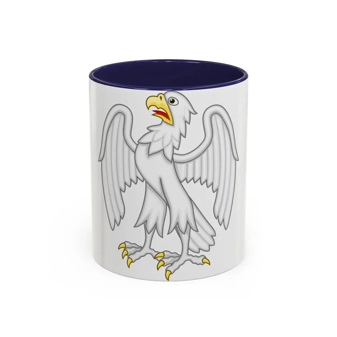 Silver Falcon Badge of Edward III - Accent Coffee Mug 11oz Navy - Go Mug Yourself