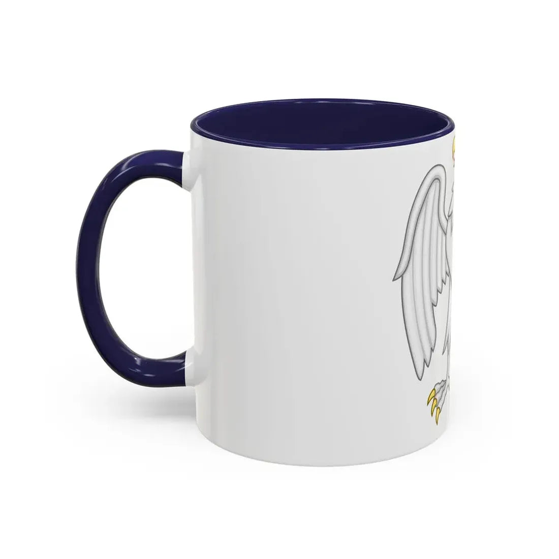 Silver Falcon Badge of Edward III - Accent Coffee Mug - Go Mug Yourself