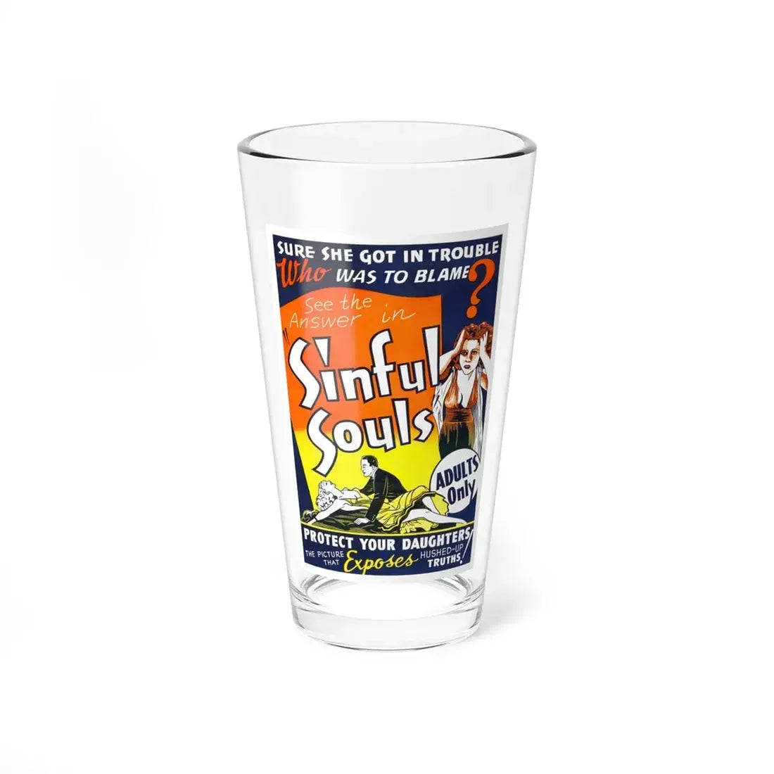 SINFUL SOULS (2) Movie Poster - Pint Glass 16oz 16oz - Go Mug Yourself