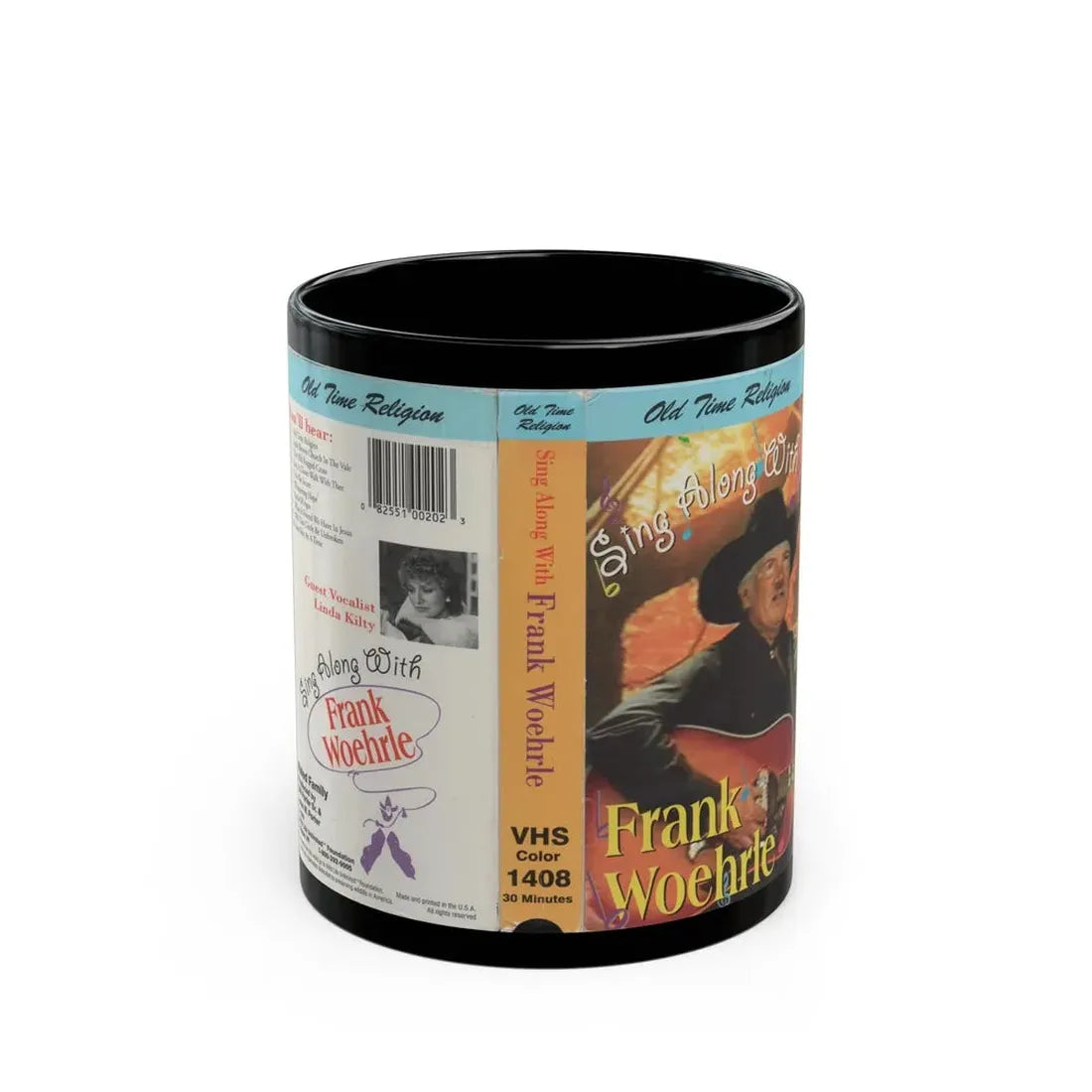 SING ALONG WITH FRANK WOEHRLE OLD TIME RELIGION (VHS COVER) - Black Coffee Mug 11oz - Go Mug Yourself