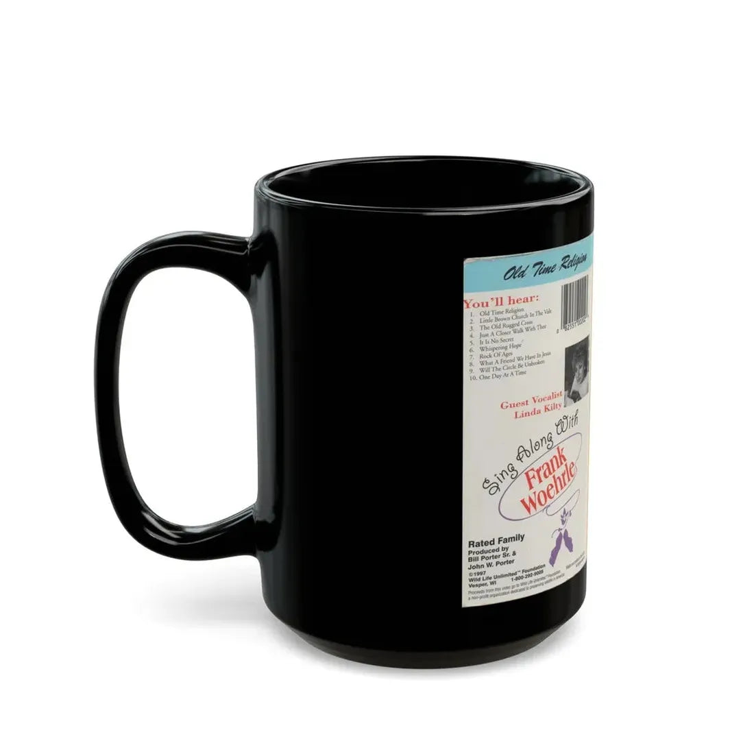 SING ALONG WITH FRANK WOEHRLE OLD TIME RELIGION (VHS COVER) - Black Coffee Mug - Go Mug Yourself