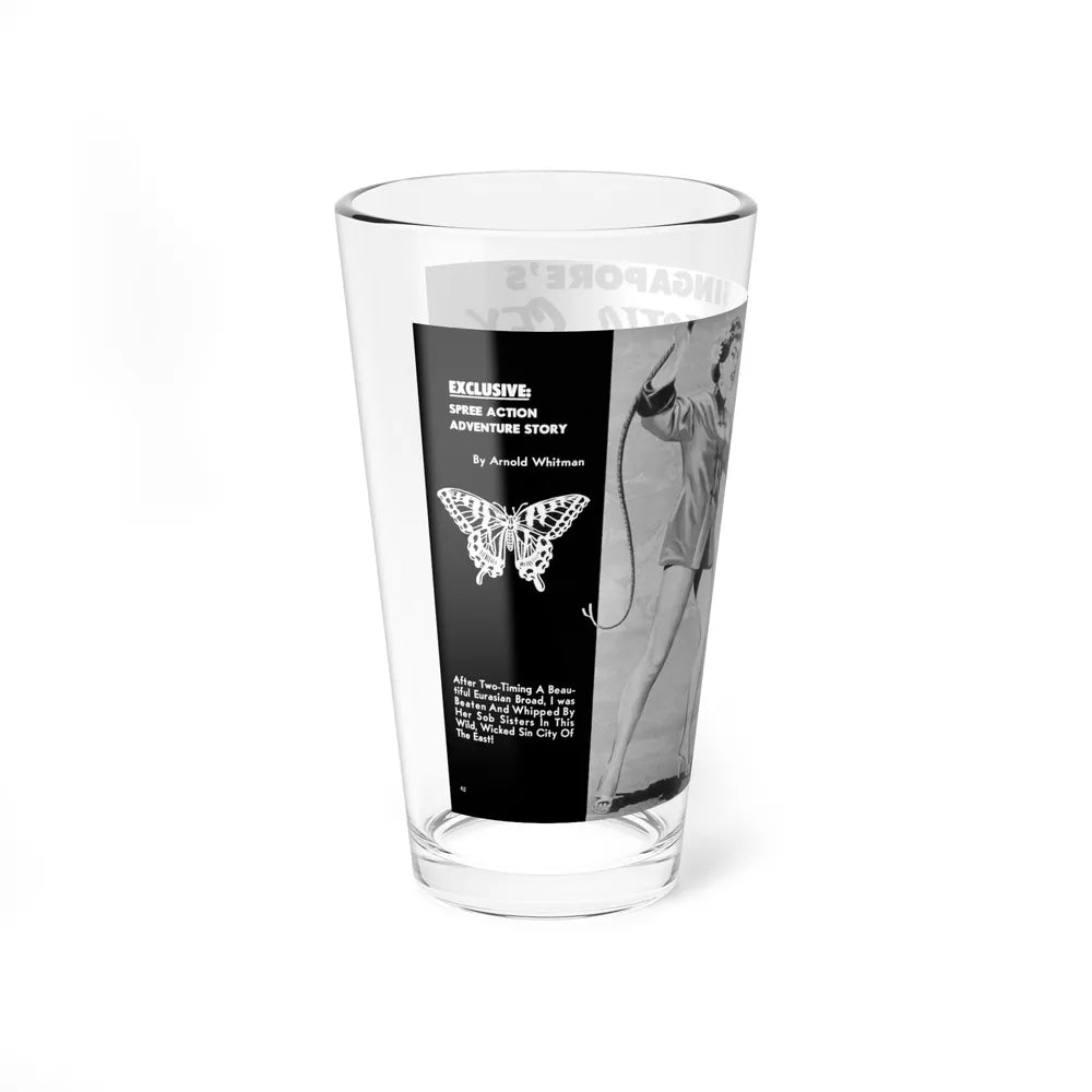 Singapore's Sadistic Sex Society, Spree magazine, No. 23 - 1961 (Magazine Illustration) Pint Glass 16oz-Go Mug Yourself
