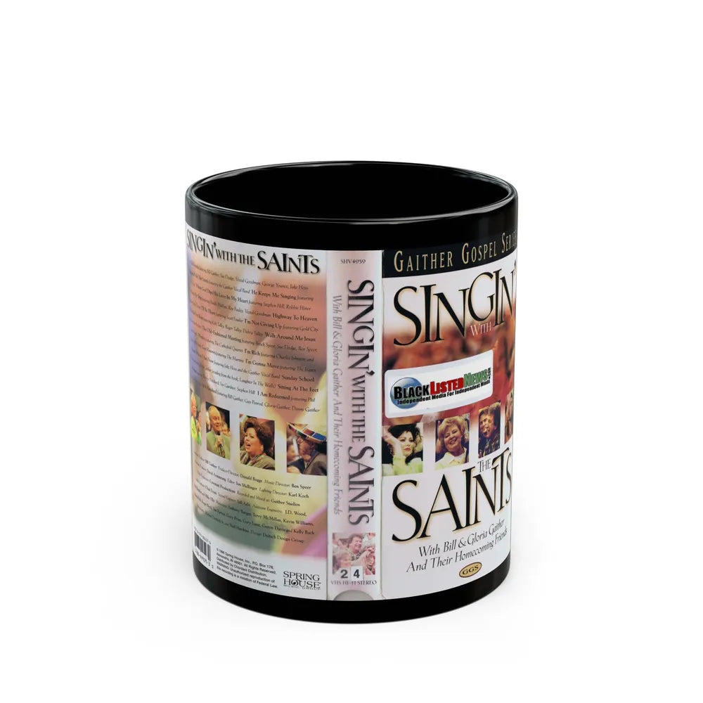 SINGIN WITH THE SAINTS (VHS COVER) - Black Coffee Mug-11oz-Go Mug Yourself
