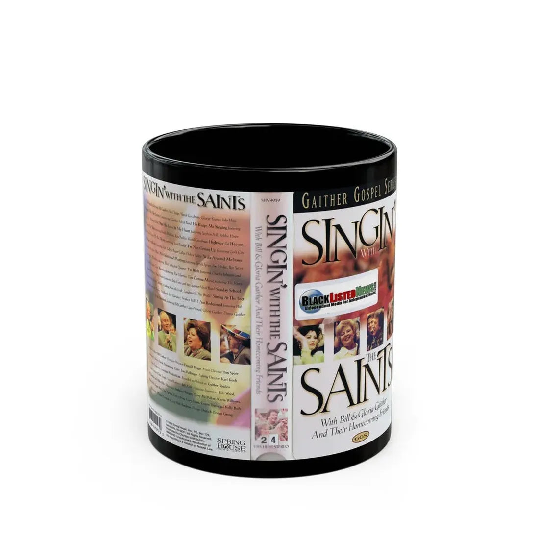 SINGIN WITH THE SAINTS (VHS COVER) - Black Coffee Mug 11oz - Go Mug Yourself