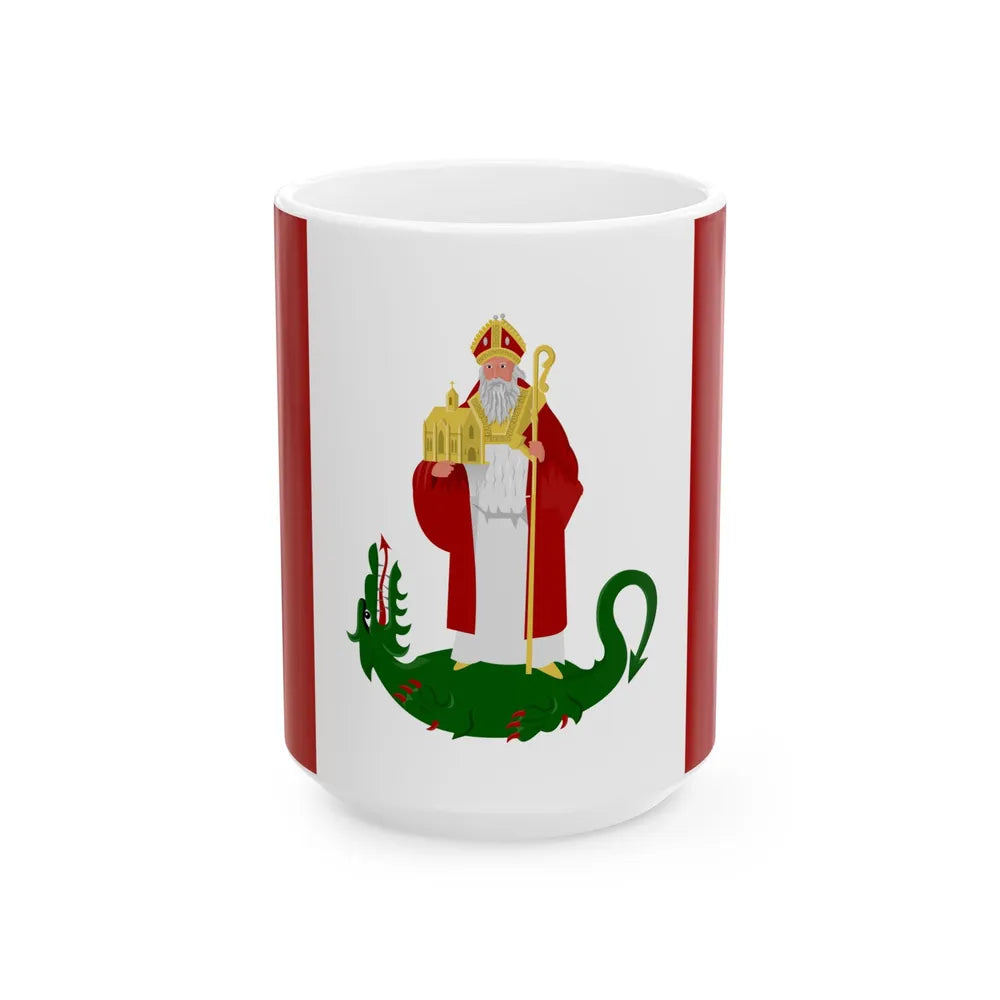 Sint-Amands vlag (Belgium) White Coffee Mug 15oz - Go Mug Yourself