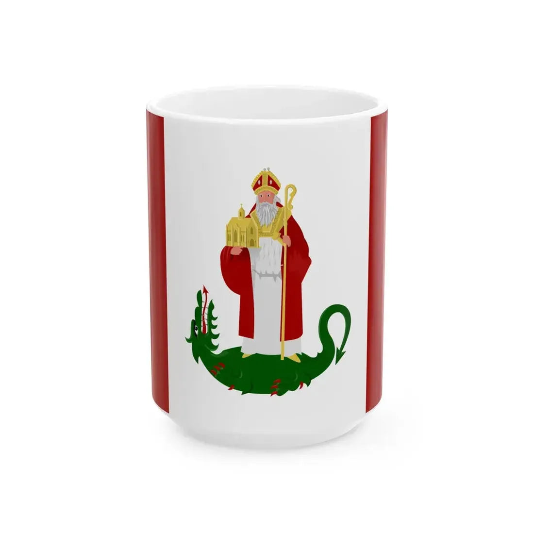 Sint-Amands vlag (Belgium) White Coffee Mug 15oz - Go Mug Yourself