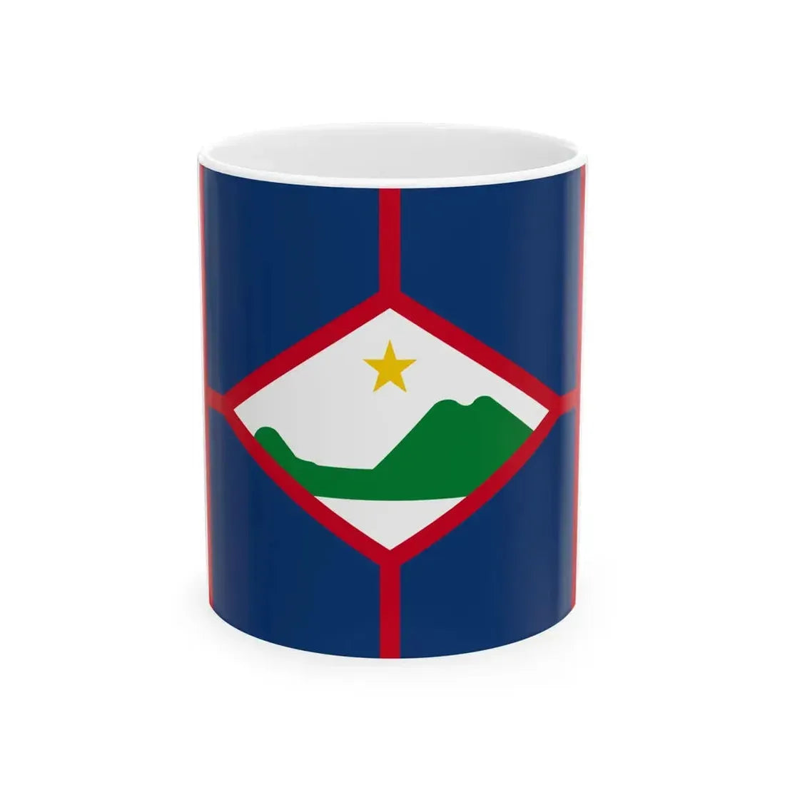 Sint Eustatius Icon (Netherlands) White Coffee Mug 11oz - Go Mug Yourself