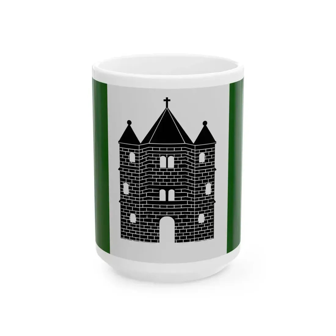 Sint-Genesius-Rode vlag (Belgium) White Coffee Mug 15oz - Go Mug Yourself