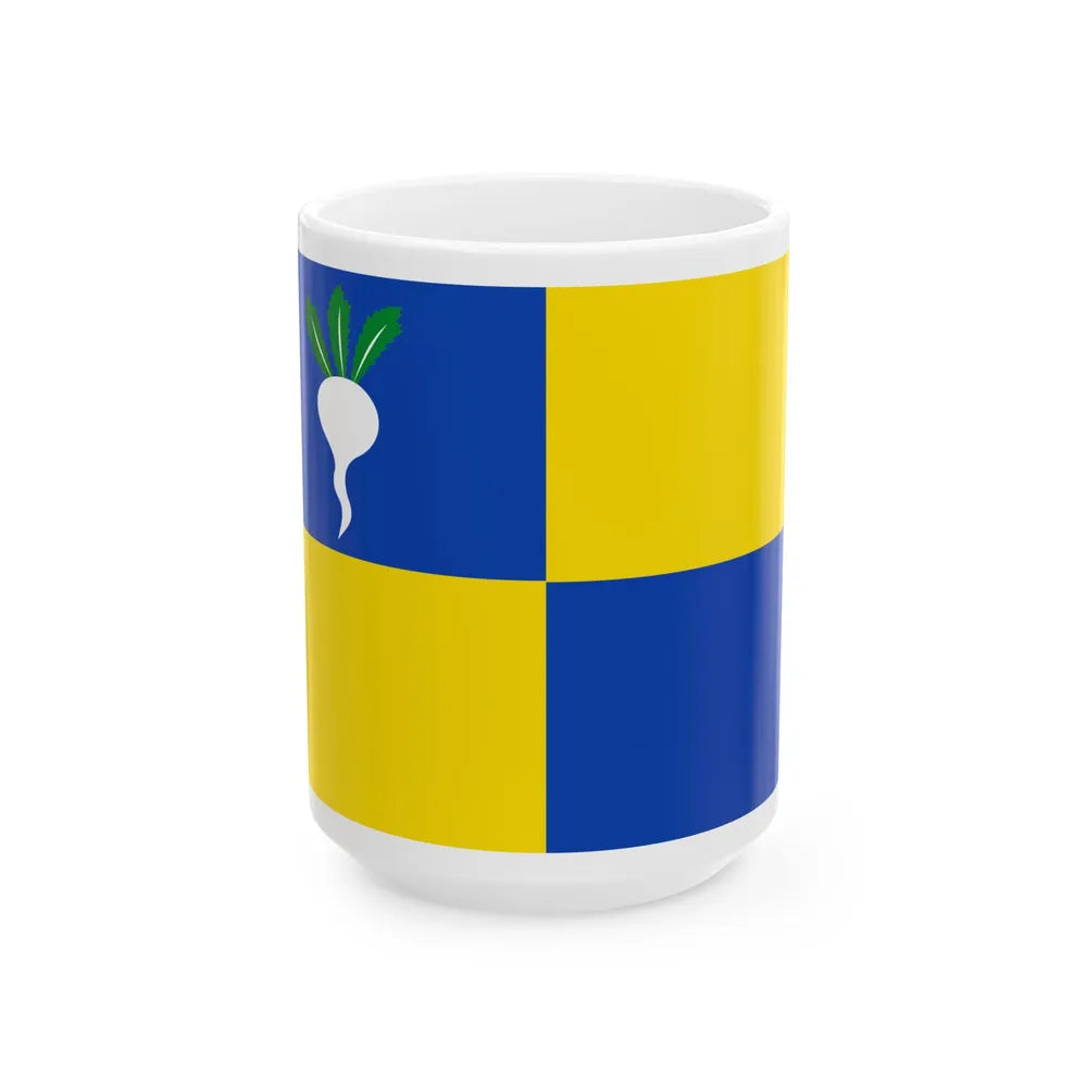 Sint-Gillis-Waas vlag (Belgium) White Coffee Mug 15oz - Go Mug Yourself