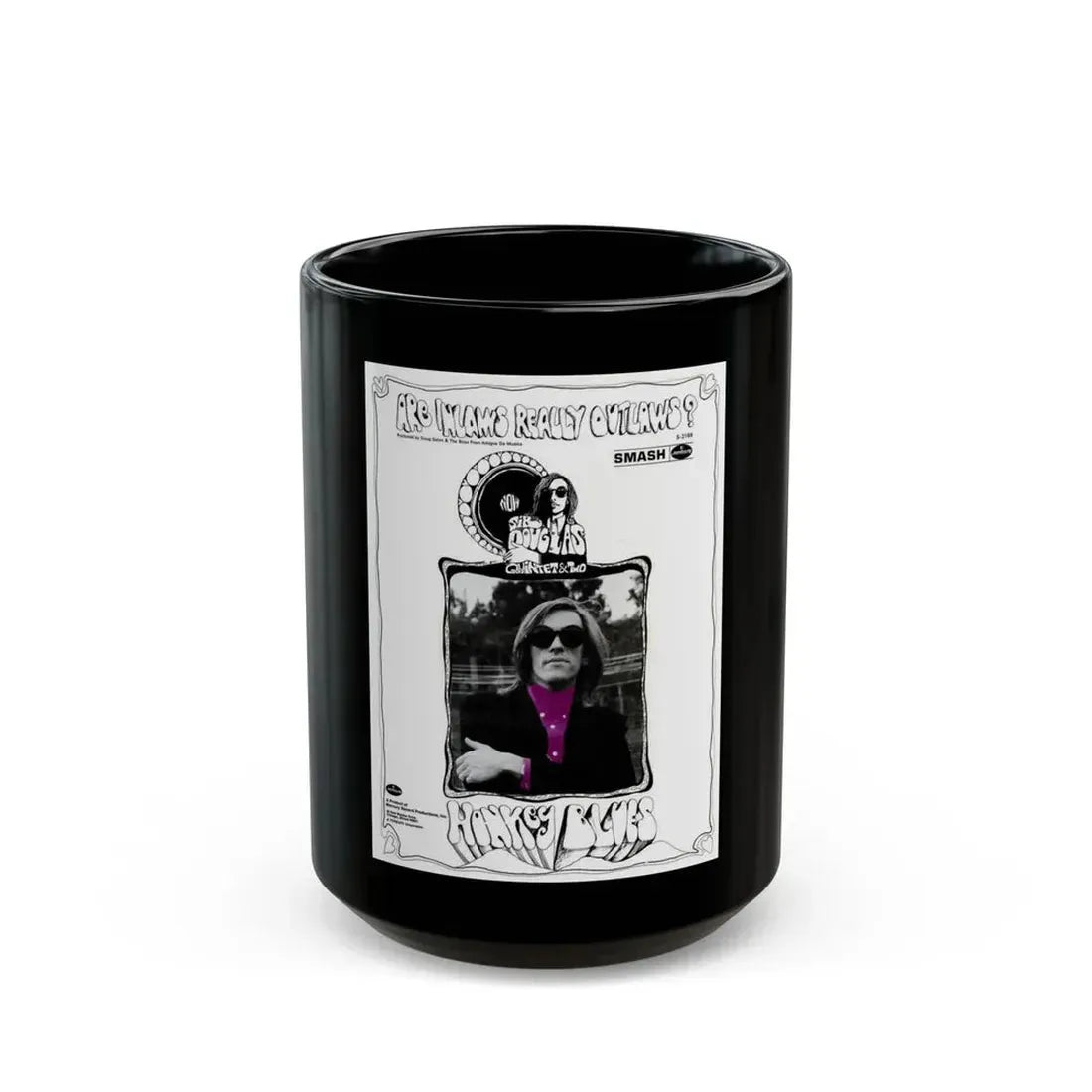 Sir Douglas Quintet 1968 (Music Poster) Black Coffee Mug 15oz - Go Mug Yourself