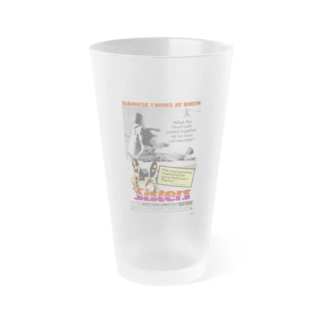 SISTERS 1972 Movie Poster - Frosted Pint Glass 16oz 16oz Frosted - Go Mug Yourself