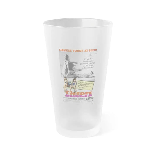 SISTERS 1972 Movie Poster - Frosted Pint Glass 16oz 16oz Frosted - Go Mug Yourself