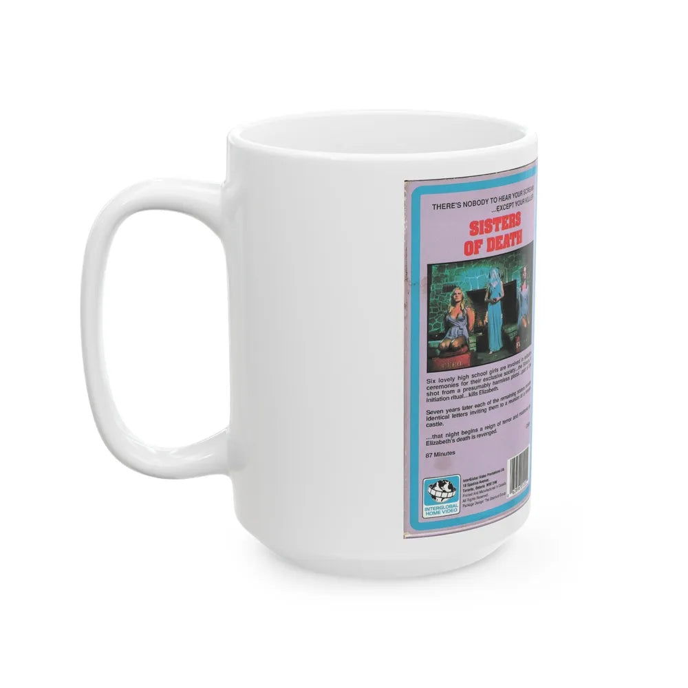 SISTERS OF DEATH (VHS COVER) - White Coffee Mug-Go Mug Yourself