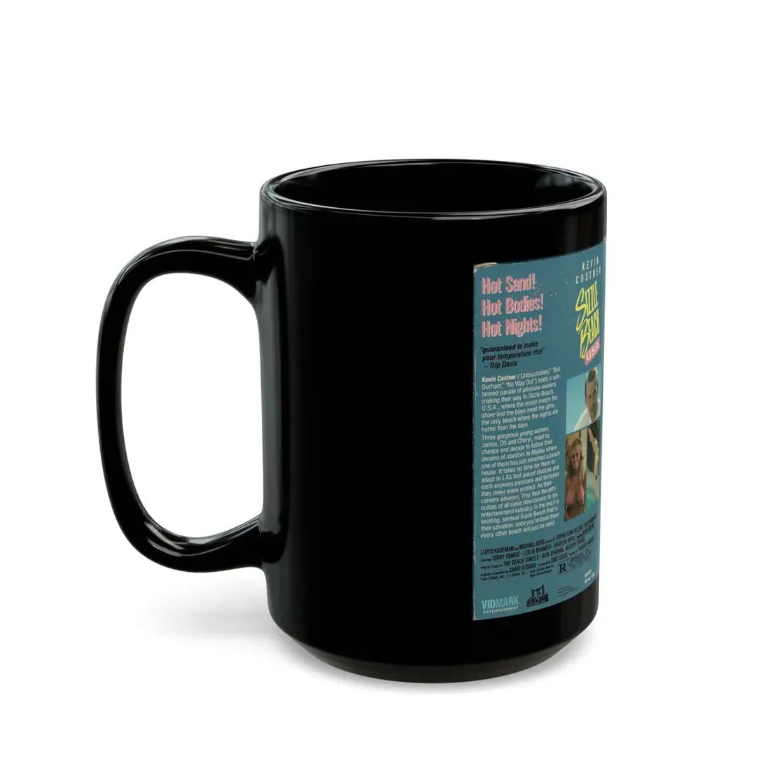 SIZZLE BEACH USA VIDMARK TROMA (VHS COVER) - Black Coffee Mug - Go Mug Yourself