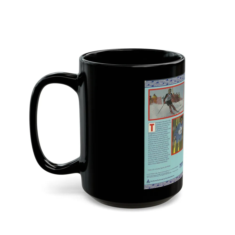 SKI CHAMPIONS THE WINNERS (VHS COVER) - Black Coffee Mug-Go Mug Yourself