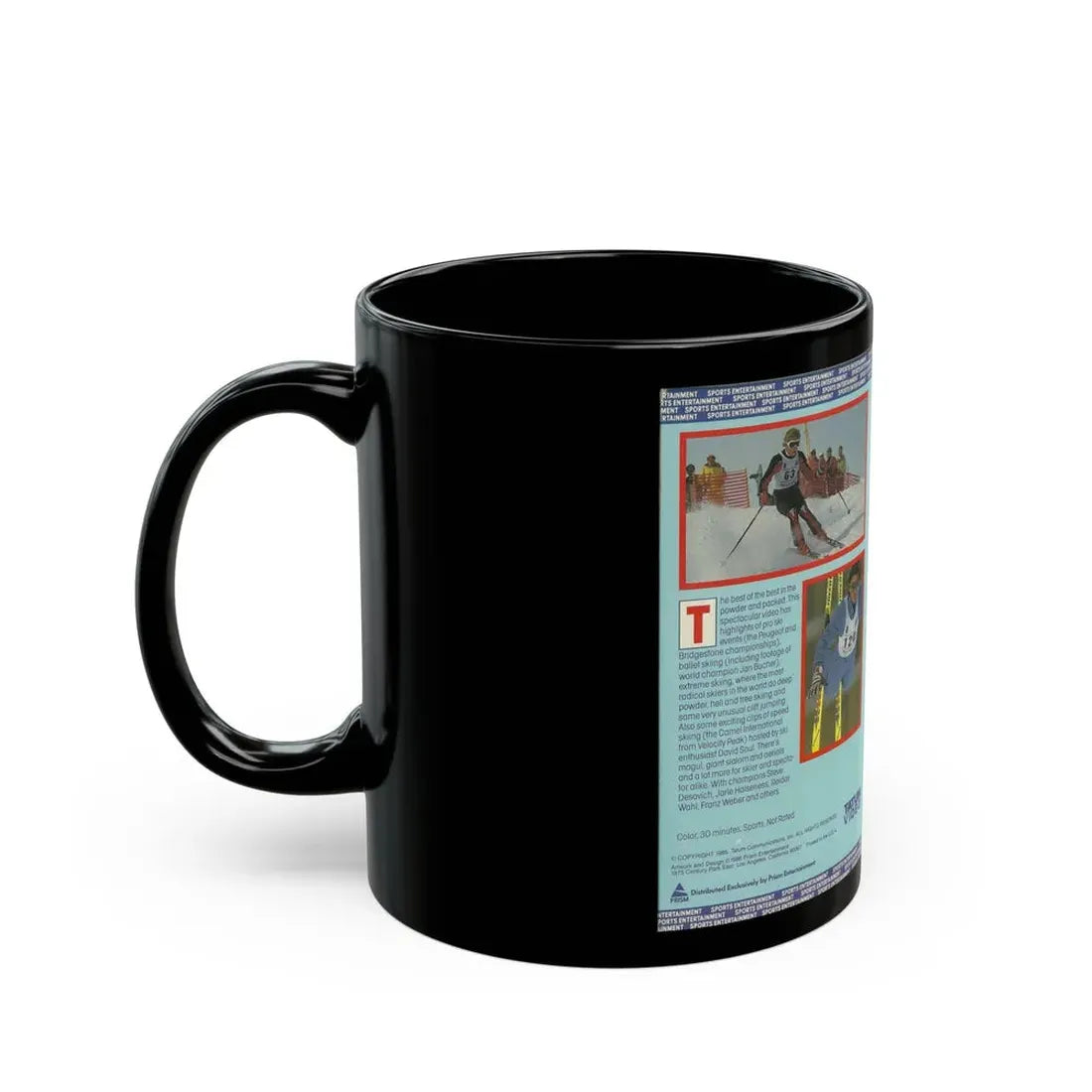 SKI CHAMPIONS THE WINNERS (VHS COVER) - Black Coffee Mug - Go Mug Yourself