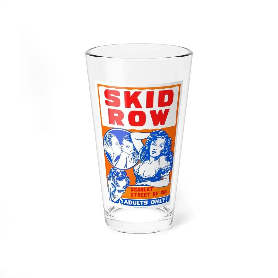 SKID ROW (CONFESSIONS OF A VICE BARON) 1943 Movie Poster - Pint Glass 16oz 16oz - Go Mug Yourself