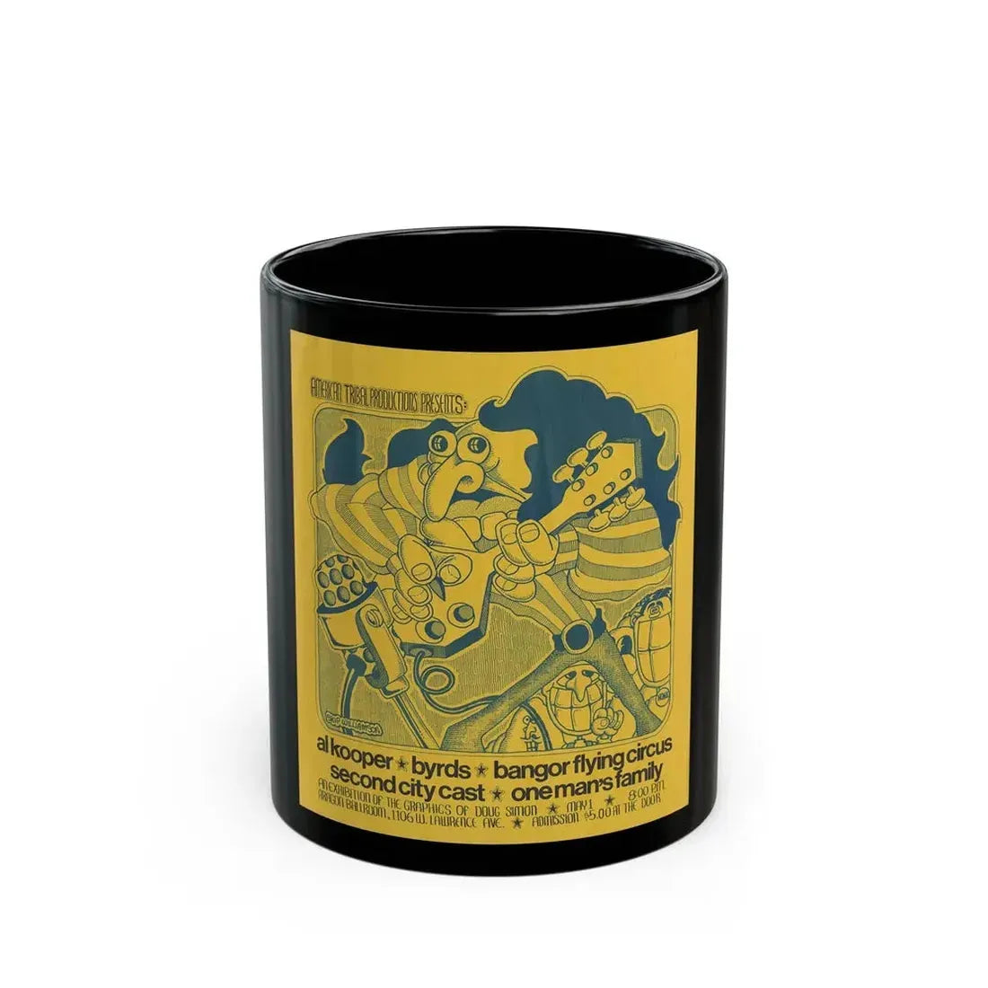 skip williamson 1970 (Music Poster) Black Coffee Mug 11oz - Go Mug Yourself