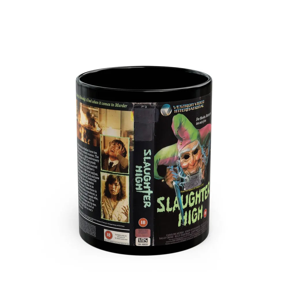 SLAUGHTER HIGH (VHS COVER) - Black Coffee Mug-11oz-Go Mug Yourself