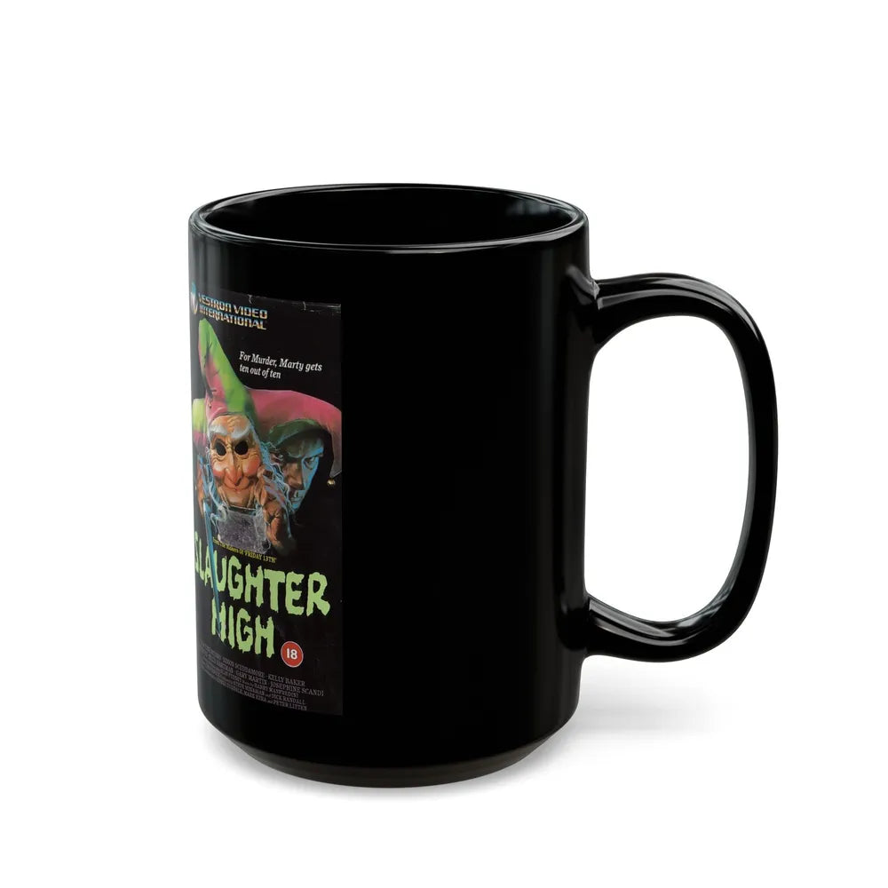 SLAUGHTER HIGH (VHS COVER) - Black Coffee Mug-Go Mug Yourself