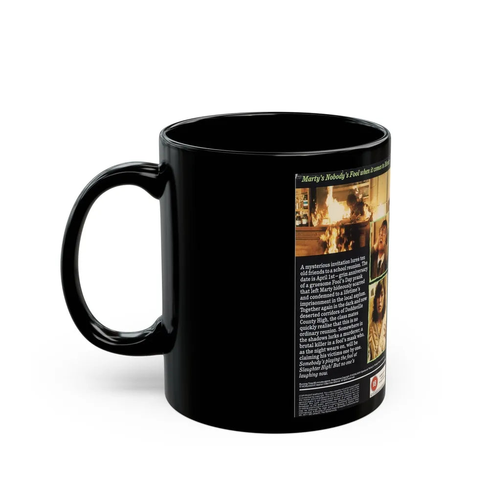 SLAUGHTER HIGH (VHS COVER) - Black Coffee Mug-Go Mug Yourself